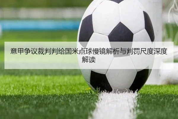 意甲争议裁判判给国米点球慢镜解析与判罚尺度深度解读